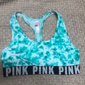 Teal Tie-Dye Sports Bra